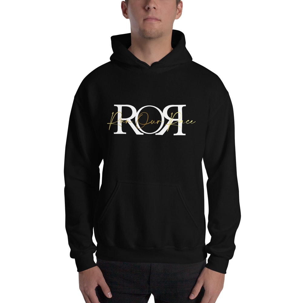 "Run Our Race" by Milan Ming Hoodie, White Logo