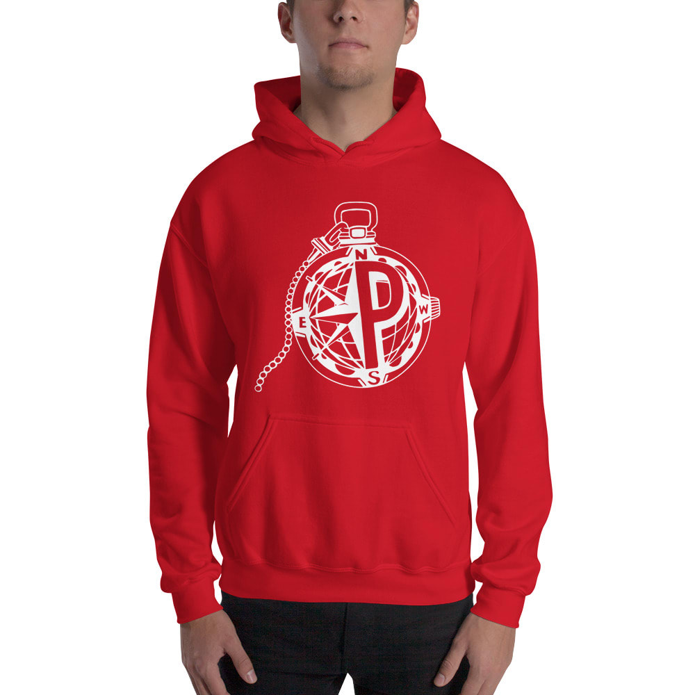 "Polestar Compass" by Ricky Jean Francois Hoodie, White Logo