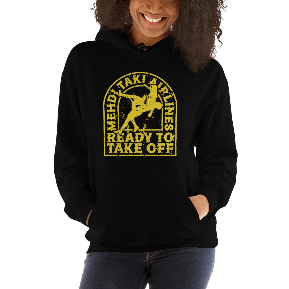 Mehdi Taki Airlines Ready To Take Off Unisex Hoodie, Yellow Logo