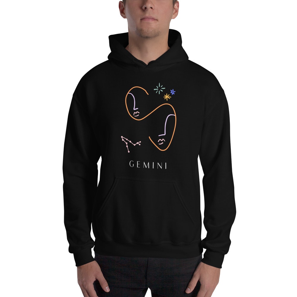 "Gemini" by Chandler Caldwell Hoodie, White Logo