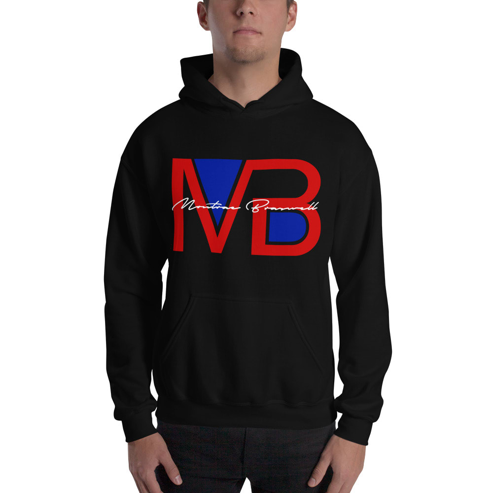 "MB" by Montrae Braswell Hoodie, White Logo