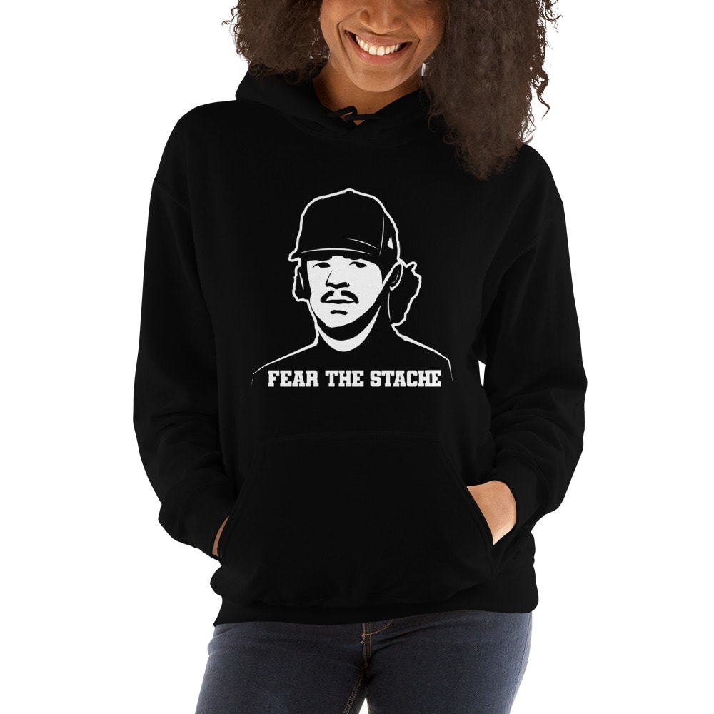 Fear The Stache by Calvin Kirchoff Unisex Hoodie, Light Logo
