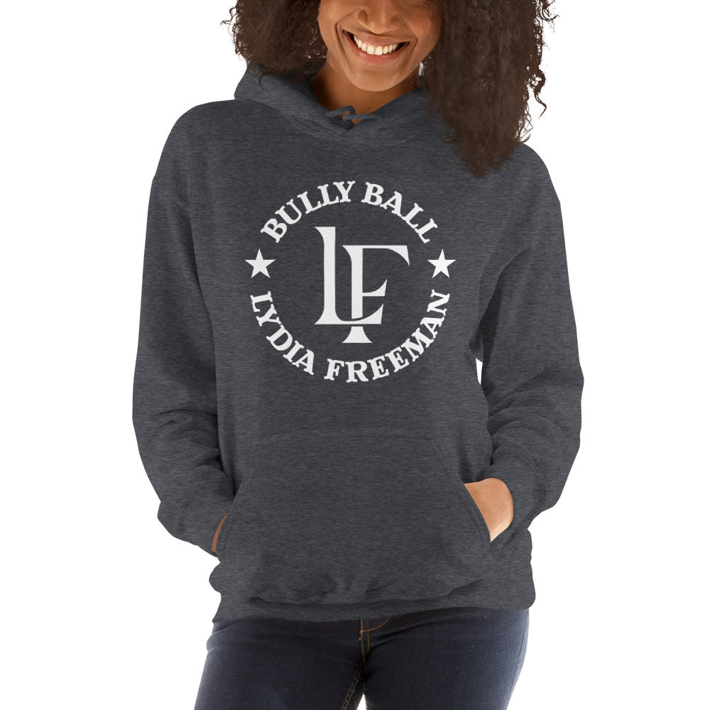 Bully Ball by Lydia Freeman Unisex Hoodie, White Logo
