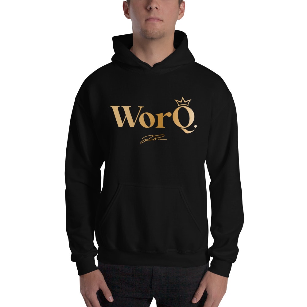 Quantay Person "WorQ." Hoodie, Gold Logo