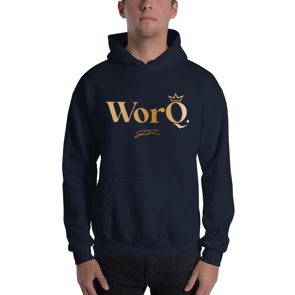 Quantay Person "WorQ." Hoodie, Gold Logo