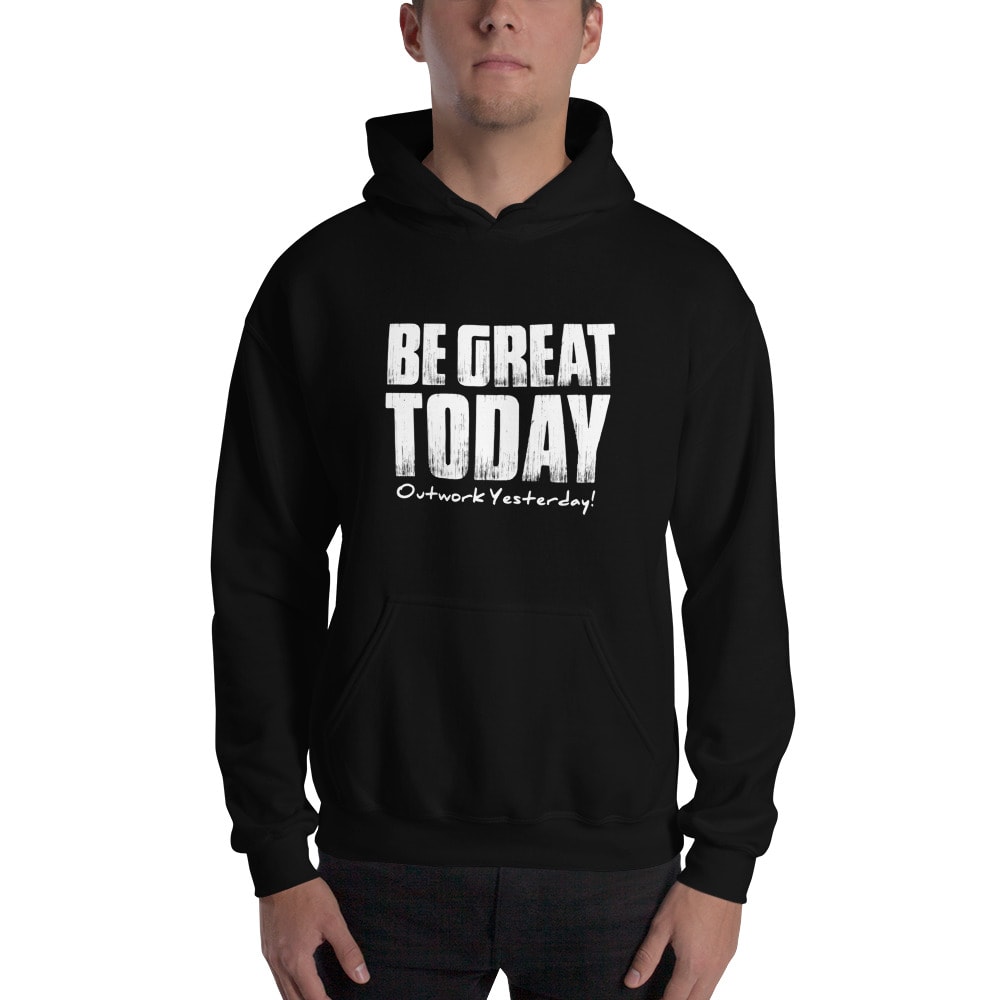 Be Great Today by Jovon Johnson Unisex Hoodie, White Logo