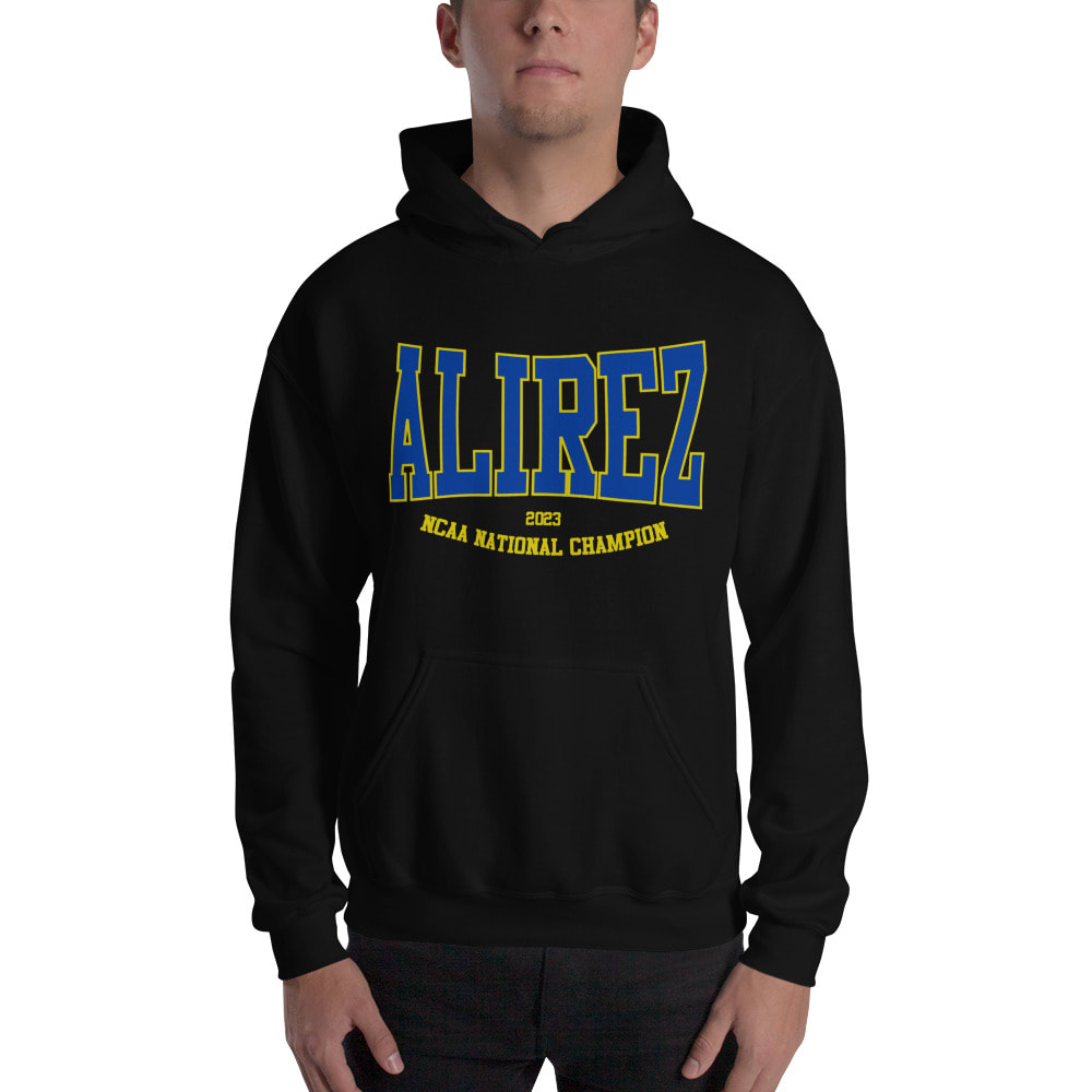 Andrew Alirez "2023 NCAA National Campion" Hoodie, Light Logo