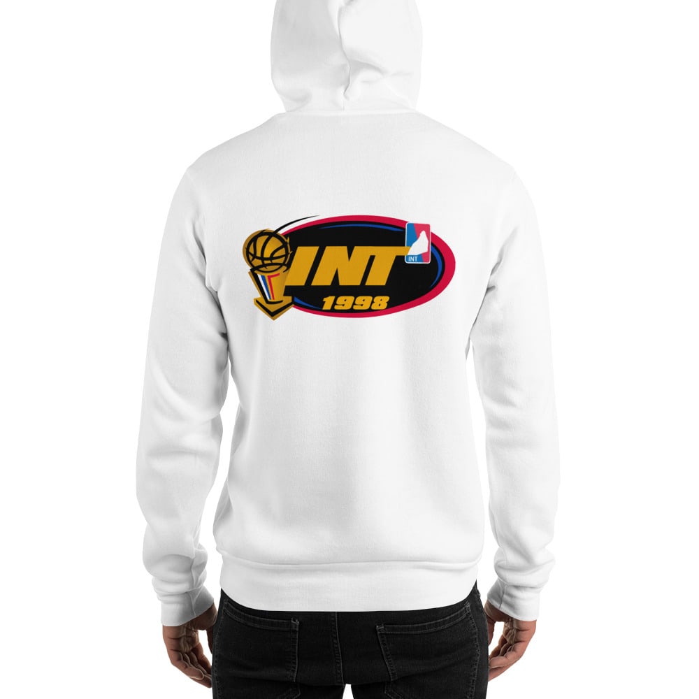 "INT 1998" by Allen Sims Unisex Hoodie , Mini Logo and Back