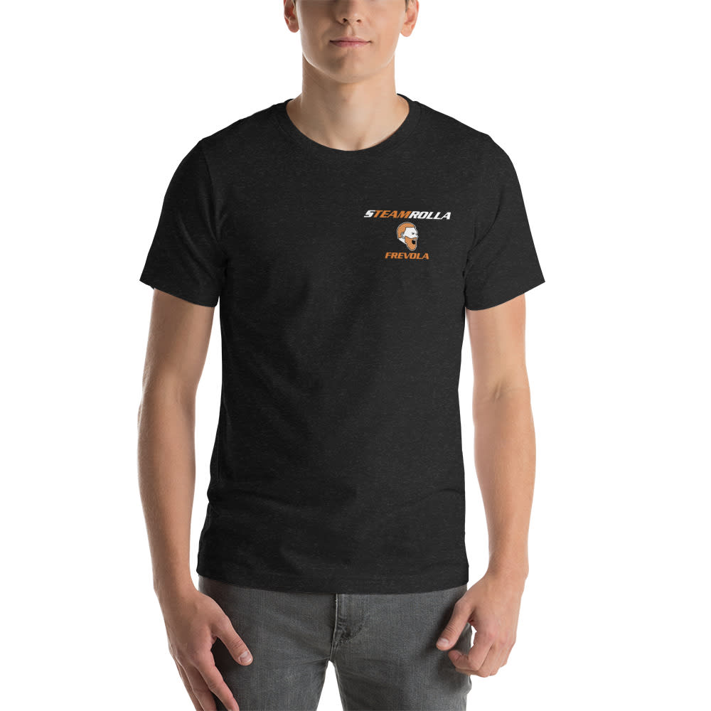 Streamrolla Frevola by Matt Frevola Unisex T-Shirt, Orange White Mini Logo
