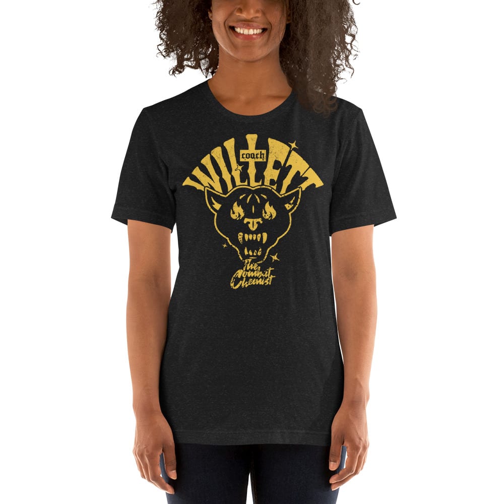 Coach Willett by Willett Boxing Coach Unisex T-Shirt, Yellow Logo