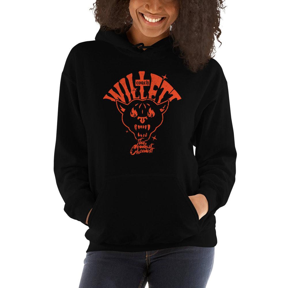 Coach Willett by Willett Boxing Coach Unisex Hoodie, Orange Logo
