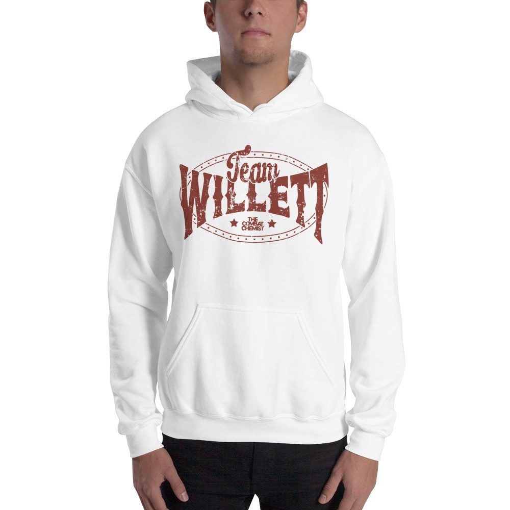  Team Willett by Willett Boxing Coach Unisex Hoodie, Red Logo