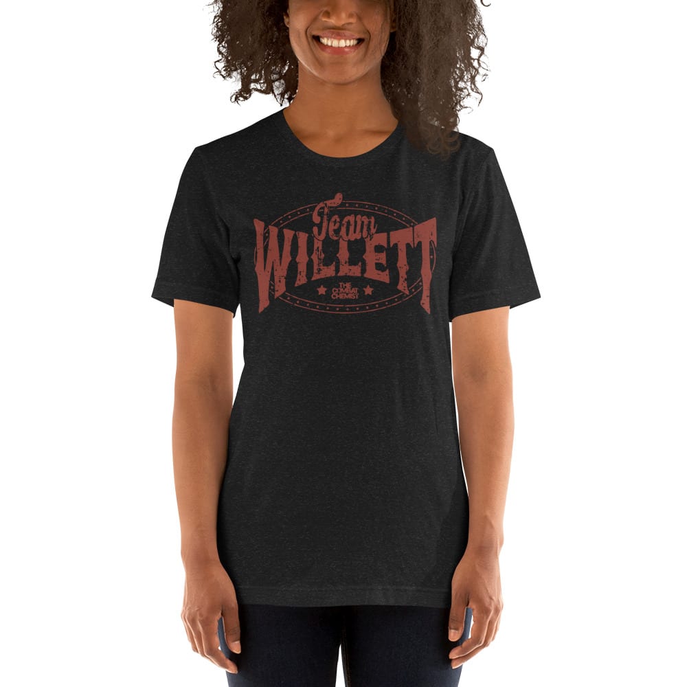 Team Willett by Willett Boxing Coach Unisex T-Shirt, Red Logo