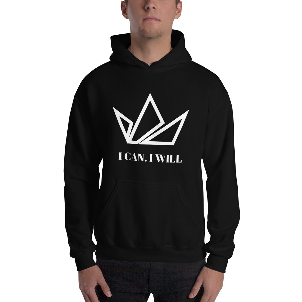 "I can I will" by Parker Nash Hoodie, White Logo