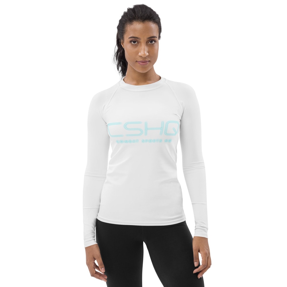Combat Sports HQ "CSHQ" Rash Guard, Blue Logo