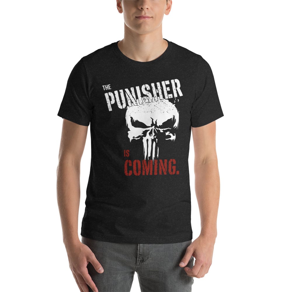 The Punisher Is Coming by Torrez Finney  Unisex T-Shirt, Light Logo
