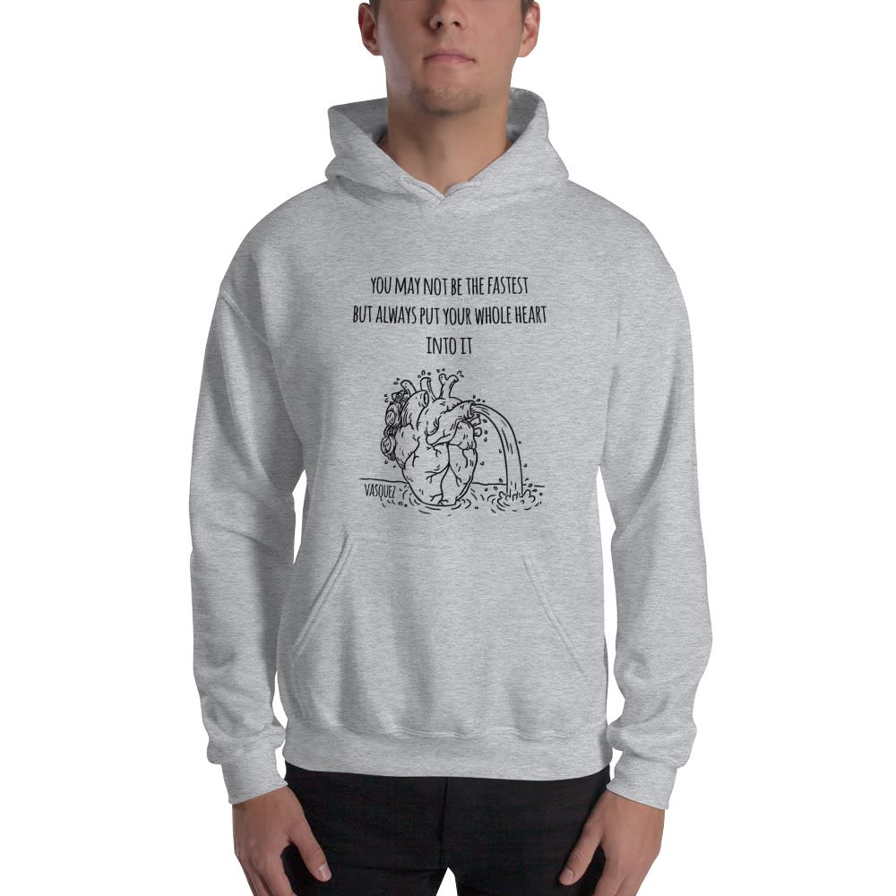 Heart of a Swimmer by Miguel Vásquez, Hoodie Black Logo