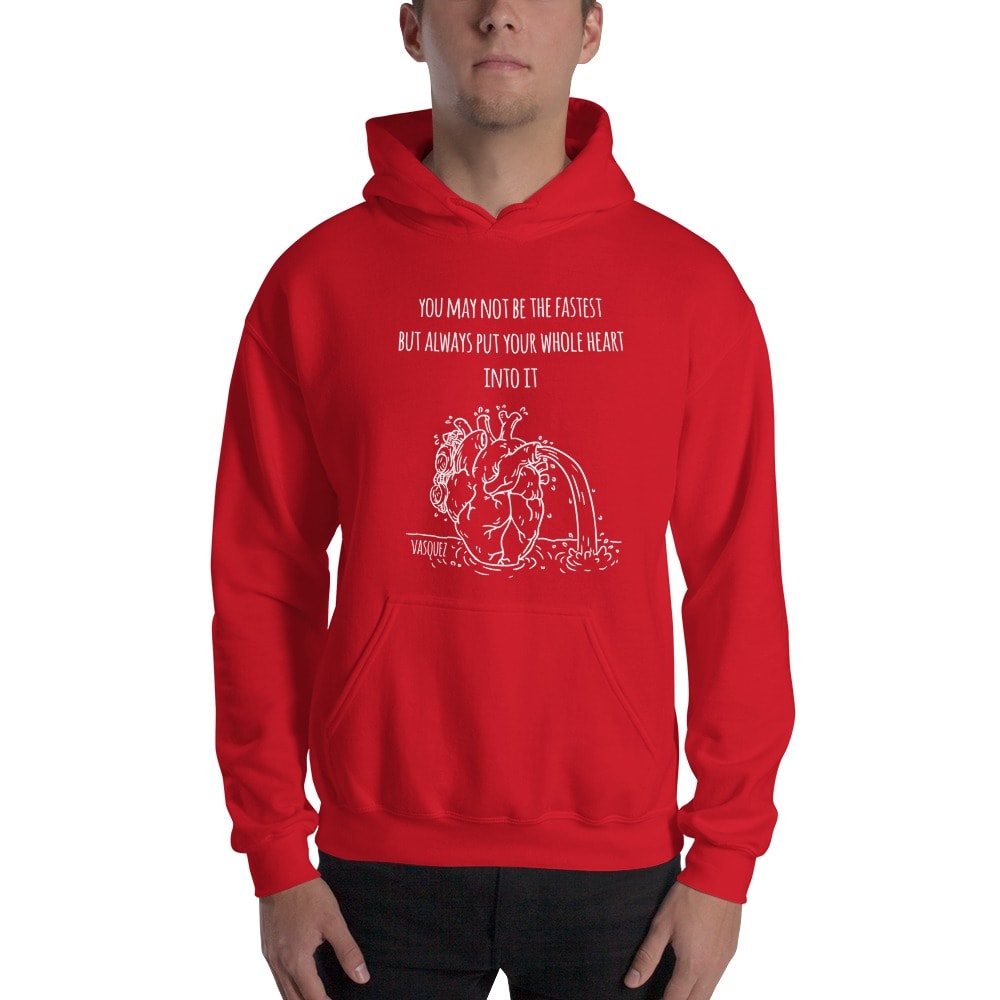 Heart of a Swimmer by Miguel Vásquez, Hoodie White Logo