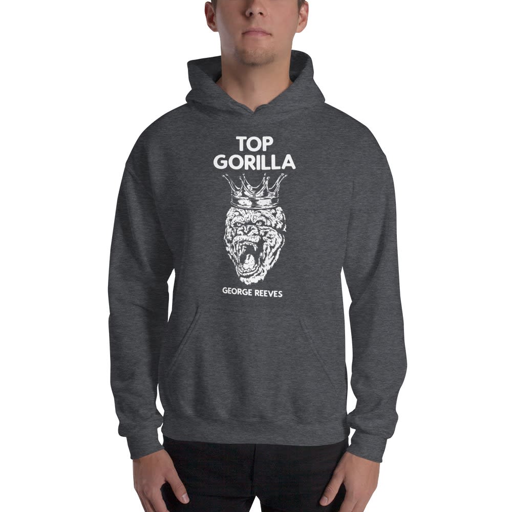 "Top Gorilla" by George Reeves Hoodie, White Logo