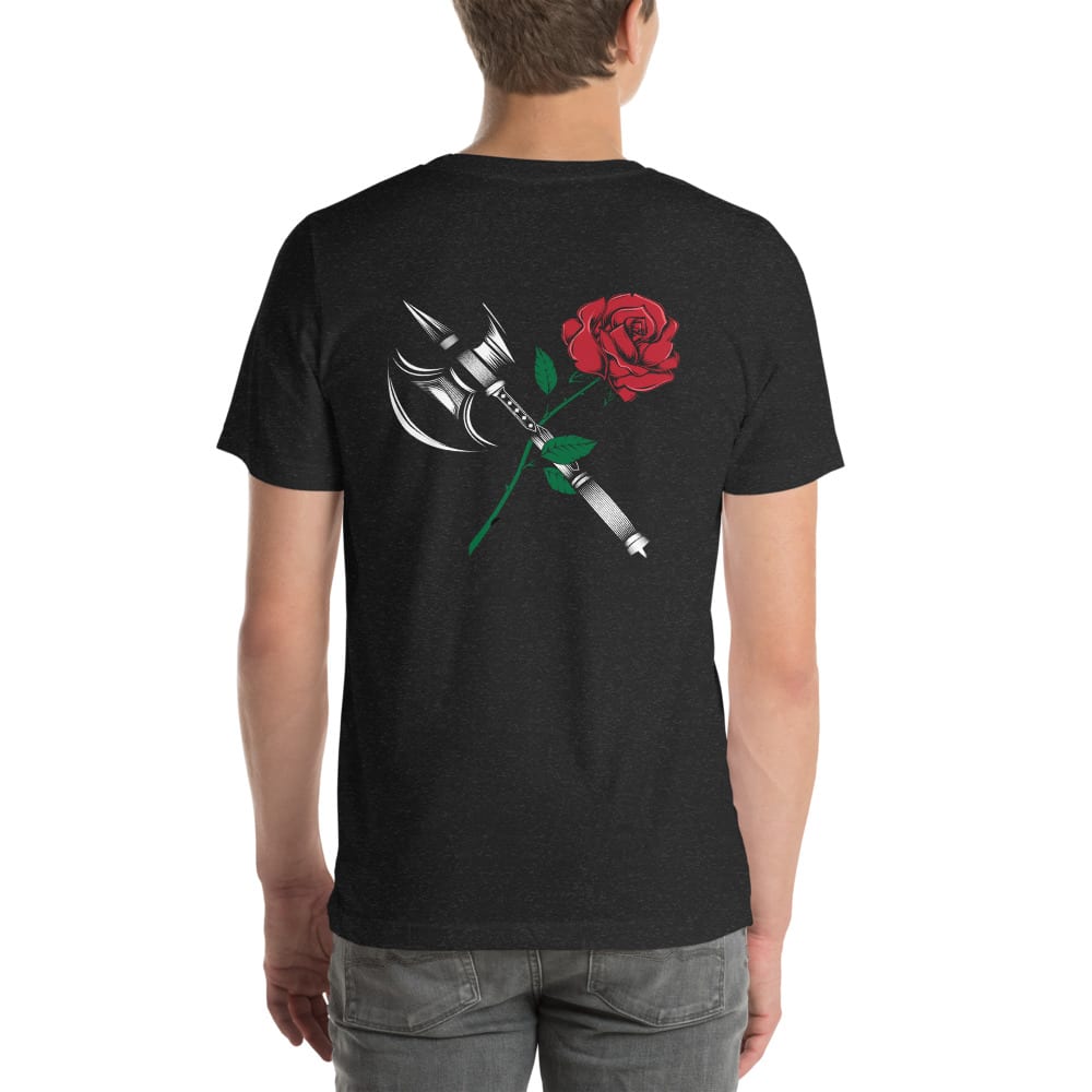 Peaceful Warrior Rose+Axe By Caleb Crump T-Shirt