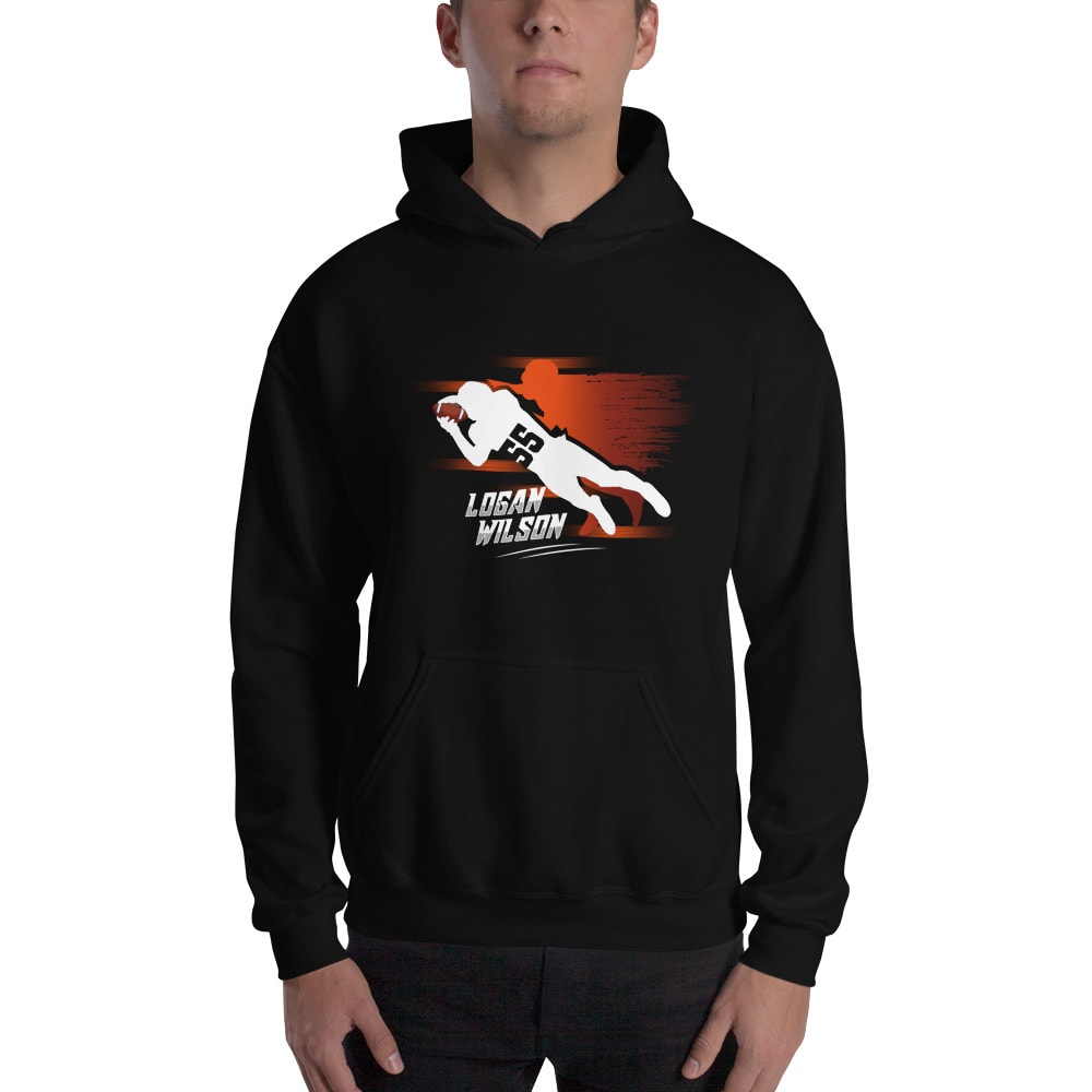 Logan Wilson by MAWI, "Diving Catch" Hoodie, Light Logo