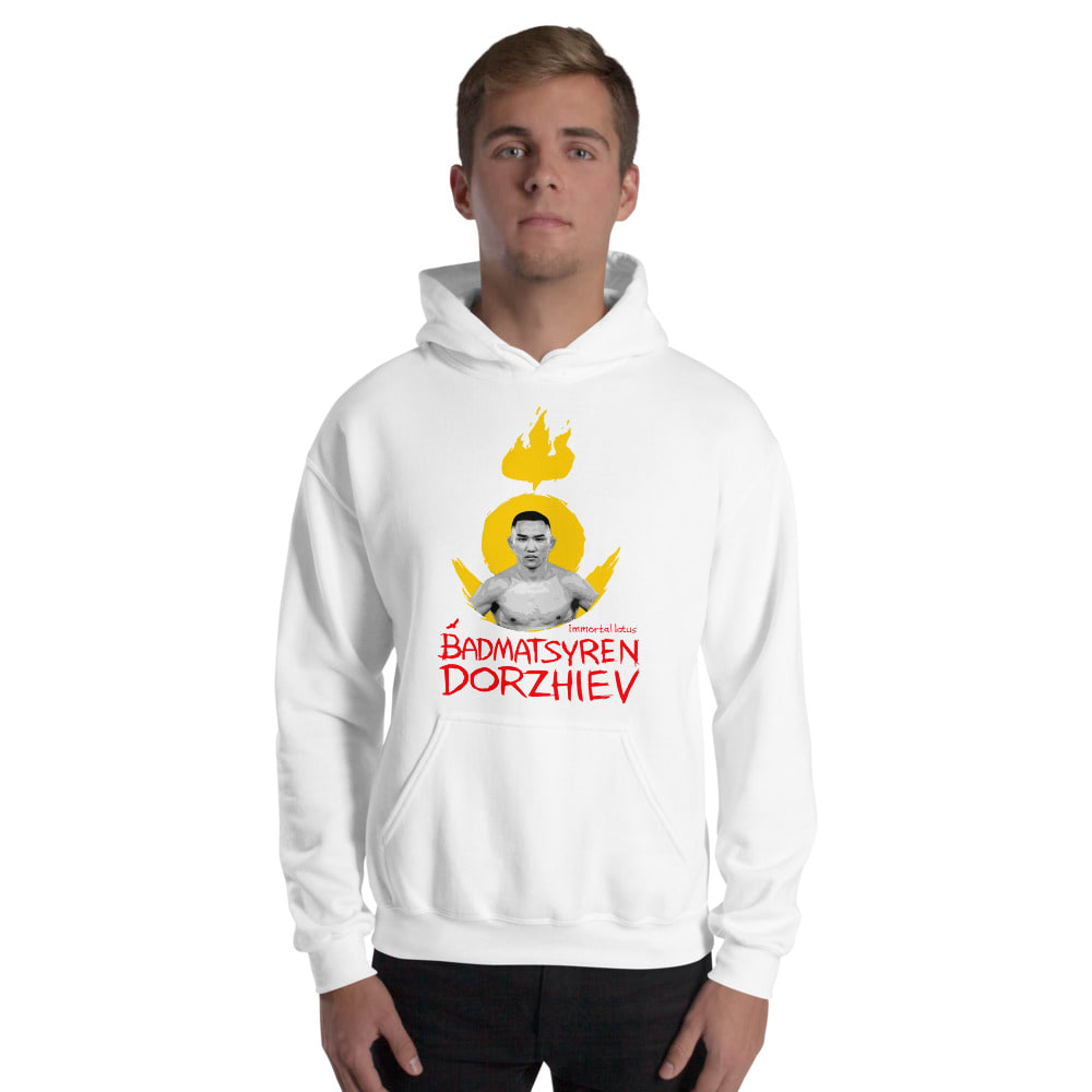  "Immortal Lotus"  Baldorzhin Badmaseren Unisex Hoodie, All Black Logo