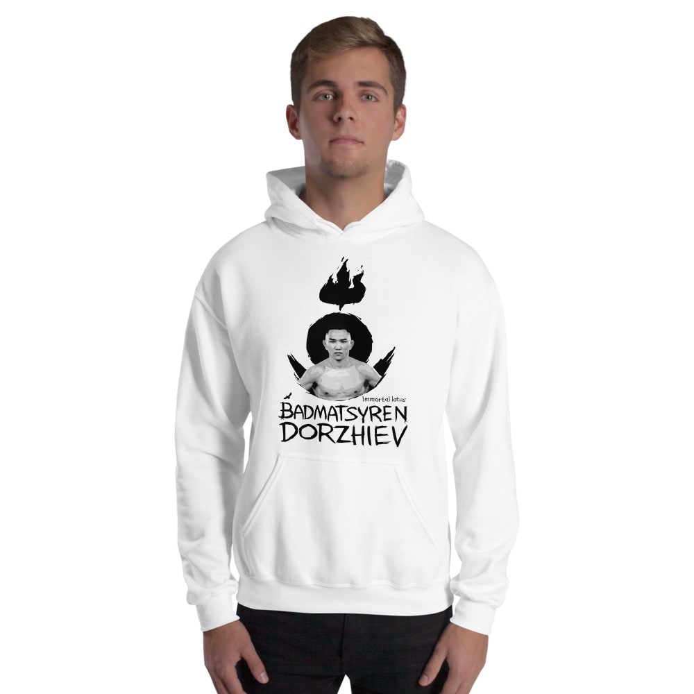 "Immortal Lotus"  Baldorzhin Badmaseren Unisex Hoodie, Yellow Logo