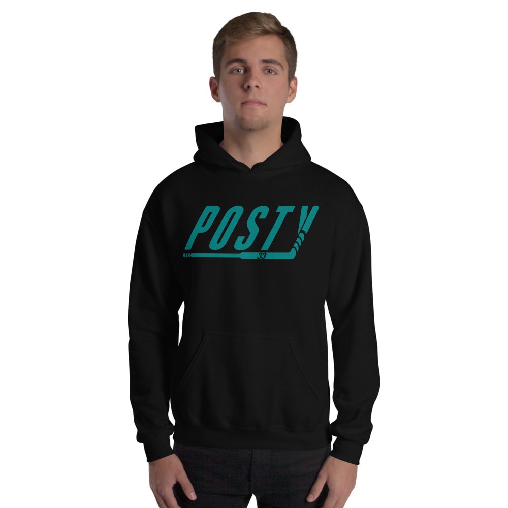 "Classic Posty" Unisex Hoodie, Teal Logo