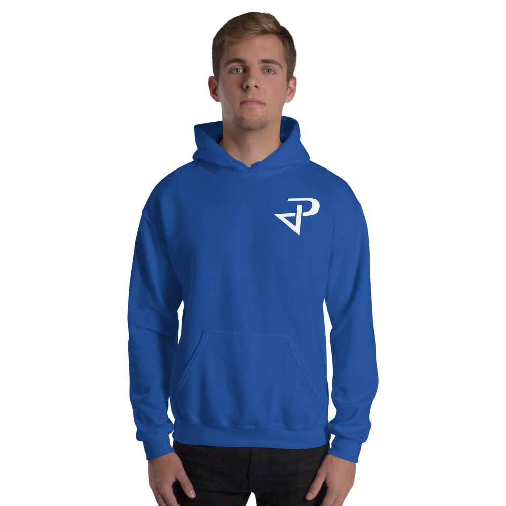 JP Logo Jackson Proctor Men's Hoodie, White Logo