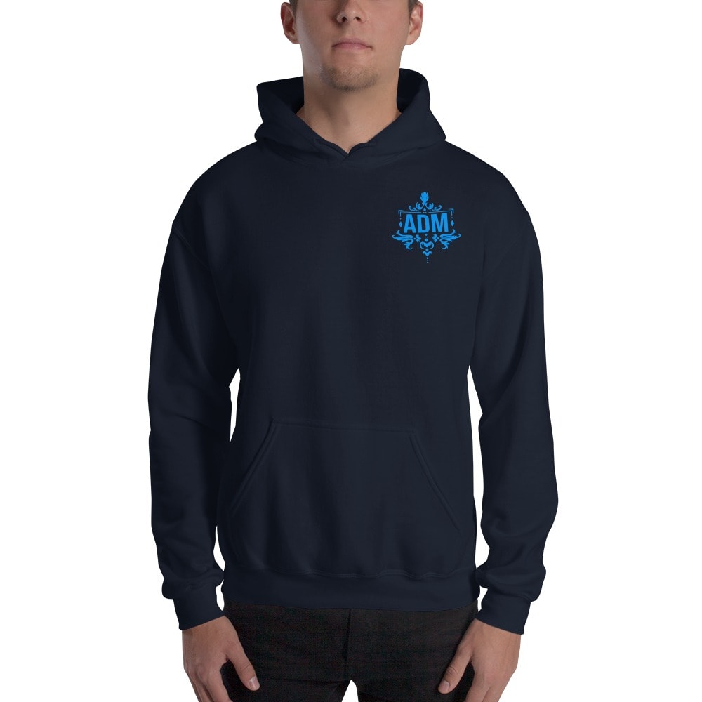 ADM By Alec McAlister, Men's Hoodie, Blue Logo Mini
