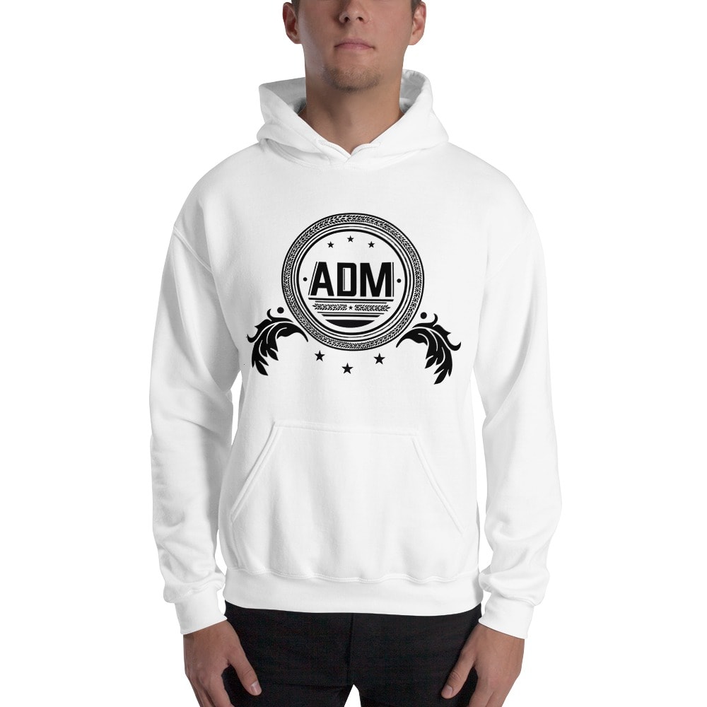 ADM By Alec McAlister, Men's Hoodie, Black Circle Logo