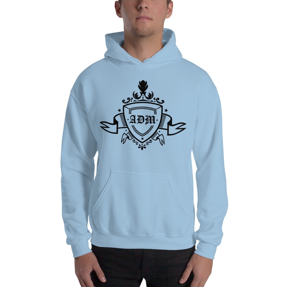 ADM By Alec McAlister, Men's Hoodie, Black Ribbon Logo