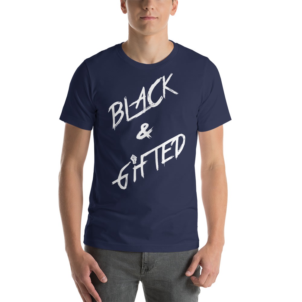 Black and Gifted by Titus Williams, T-Shirt, White Logo