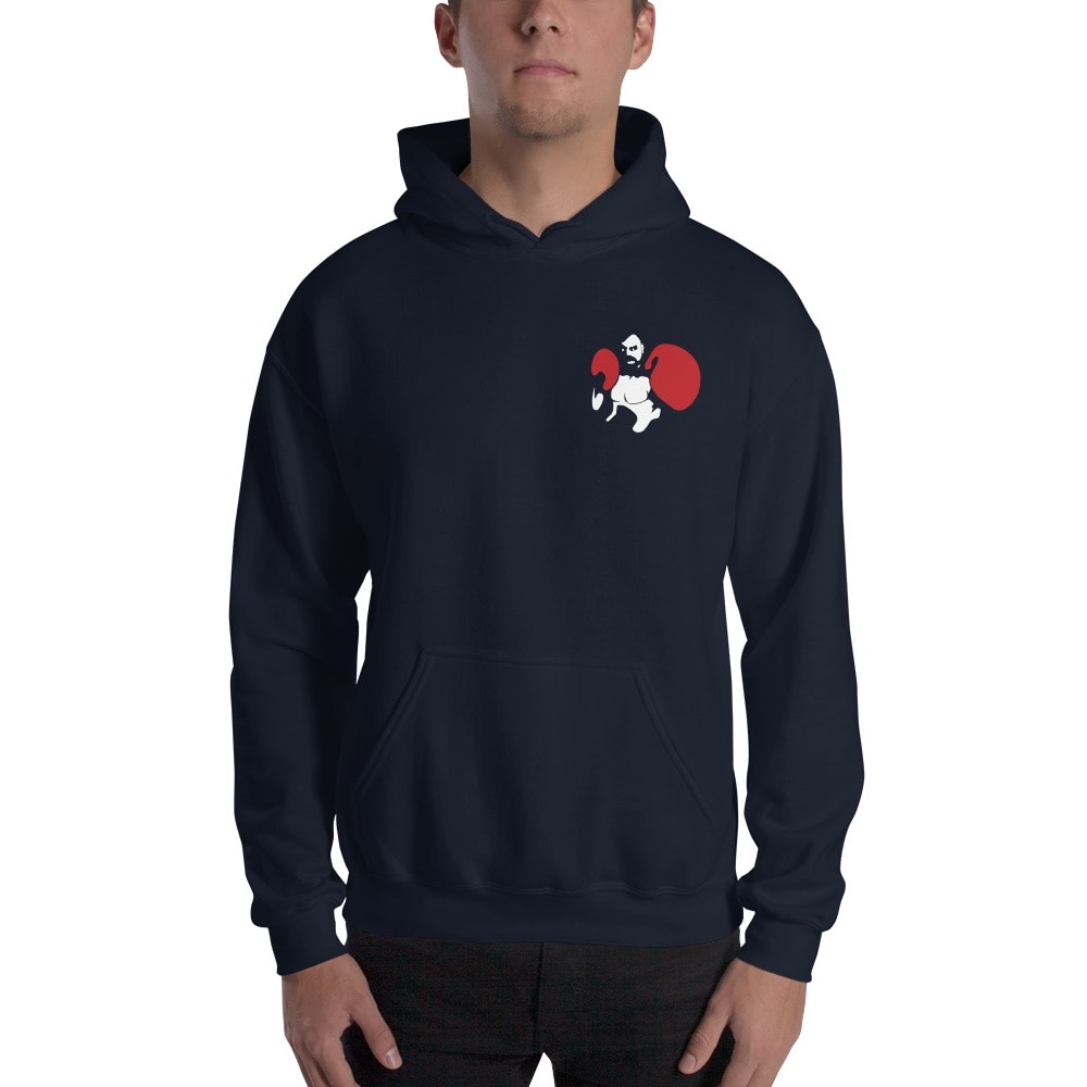 SydFIT, Men's Hoodie, White Logo Mini