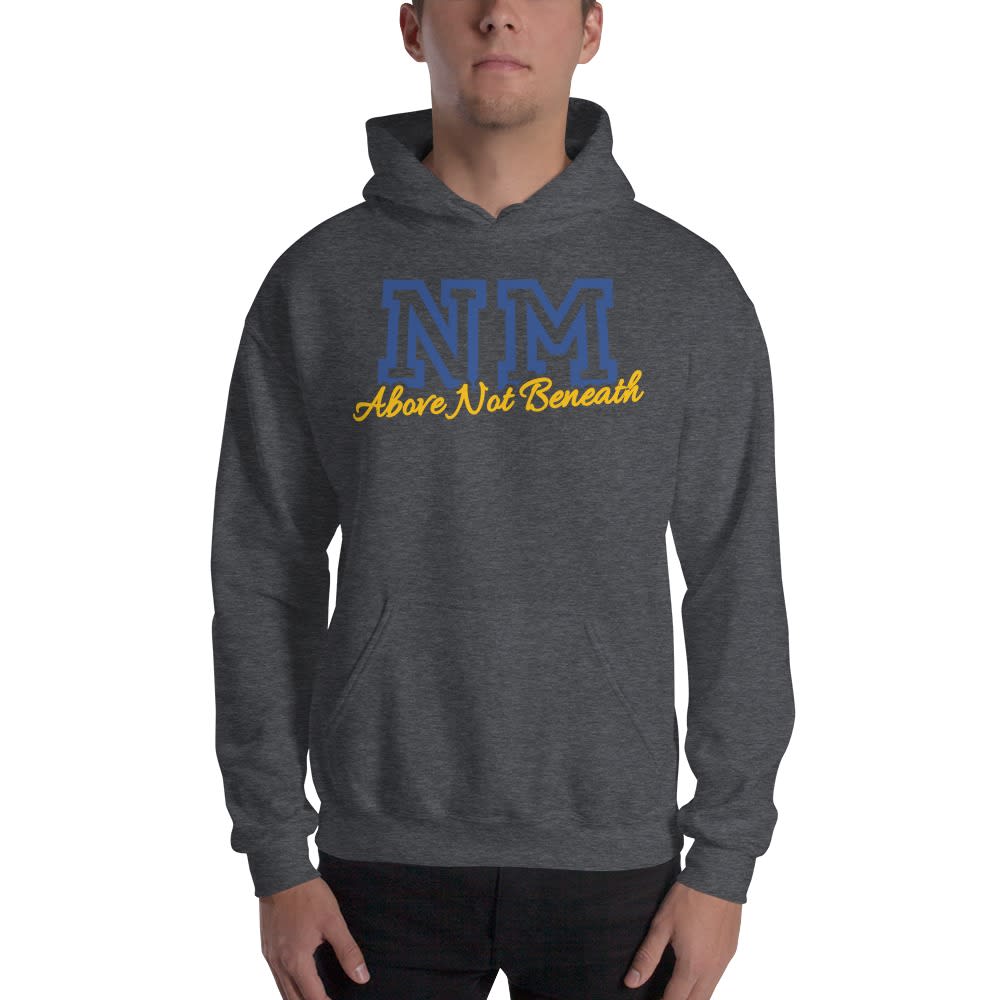 " Above Not Beneath" by Noah gum Hoodie, Blue & Yellow Logo