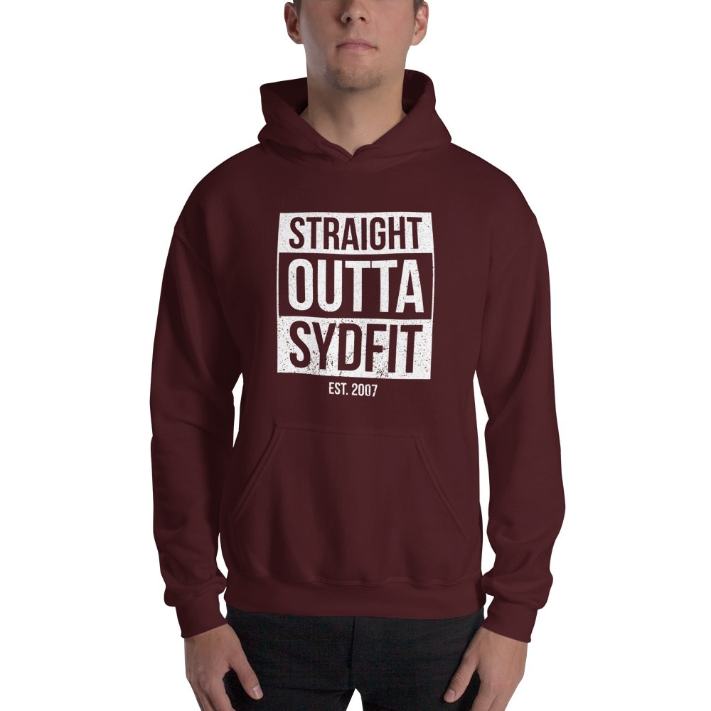 Straight Outta SydFIT, Hoodie, White Logo