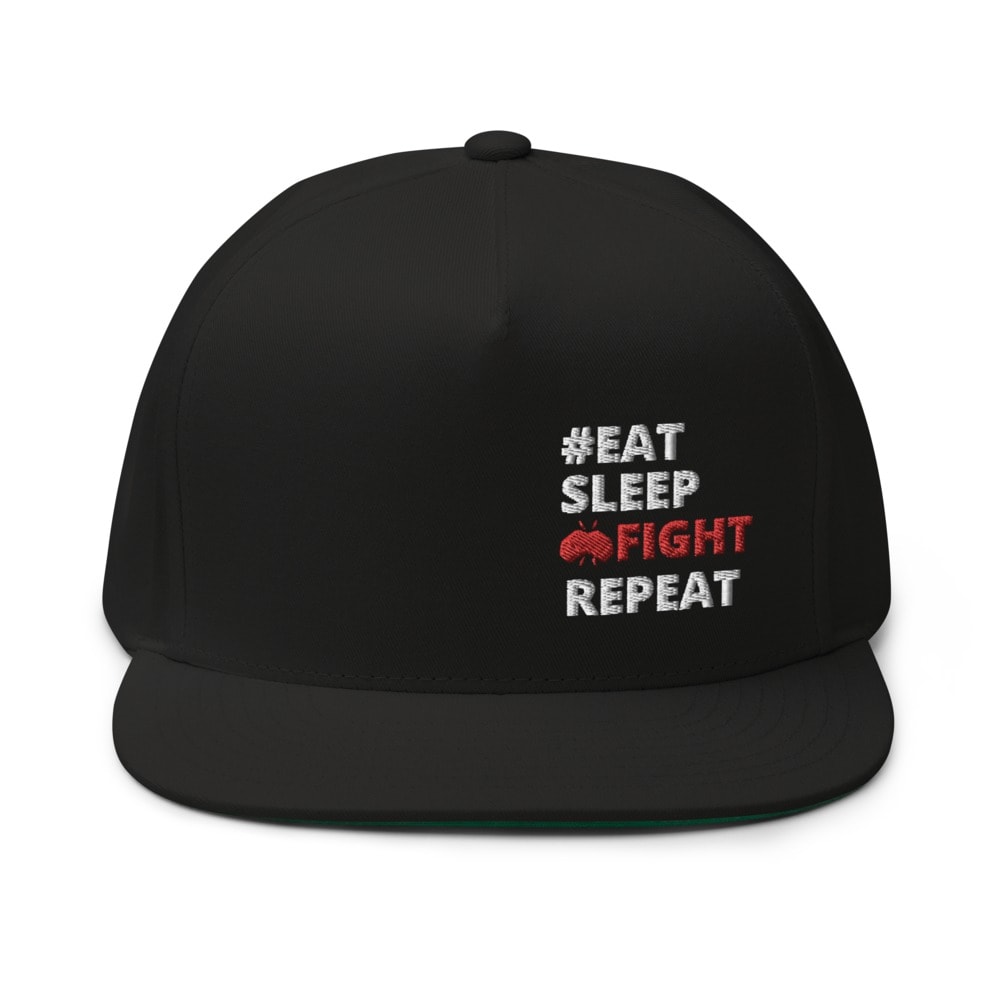 PBC Eat, Sleep, Fight, Repeat Hat, White Logo
