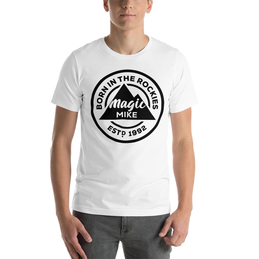 Born in the Rockies by Mike Hamel T-Shirt, Black logo