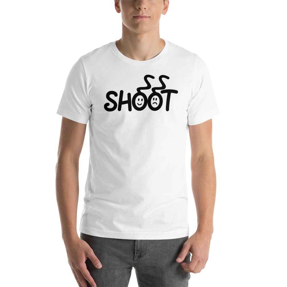 "Shoot" by Justin Tyme T-Shirt, Black Logo