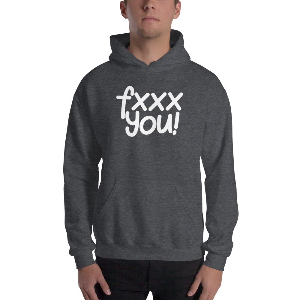 FXXX YOU! Justin Tyme Hoodie, White Logo