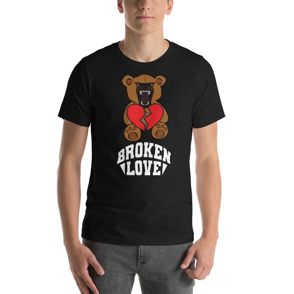 Broken Love by Malik Hamilton Men's T-Shirt, White Logo