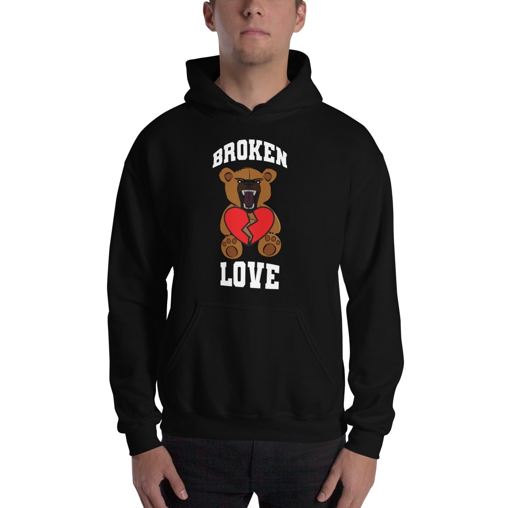 Broken Love V#2 by Malik Hamilton Hoodie, White Logo