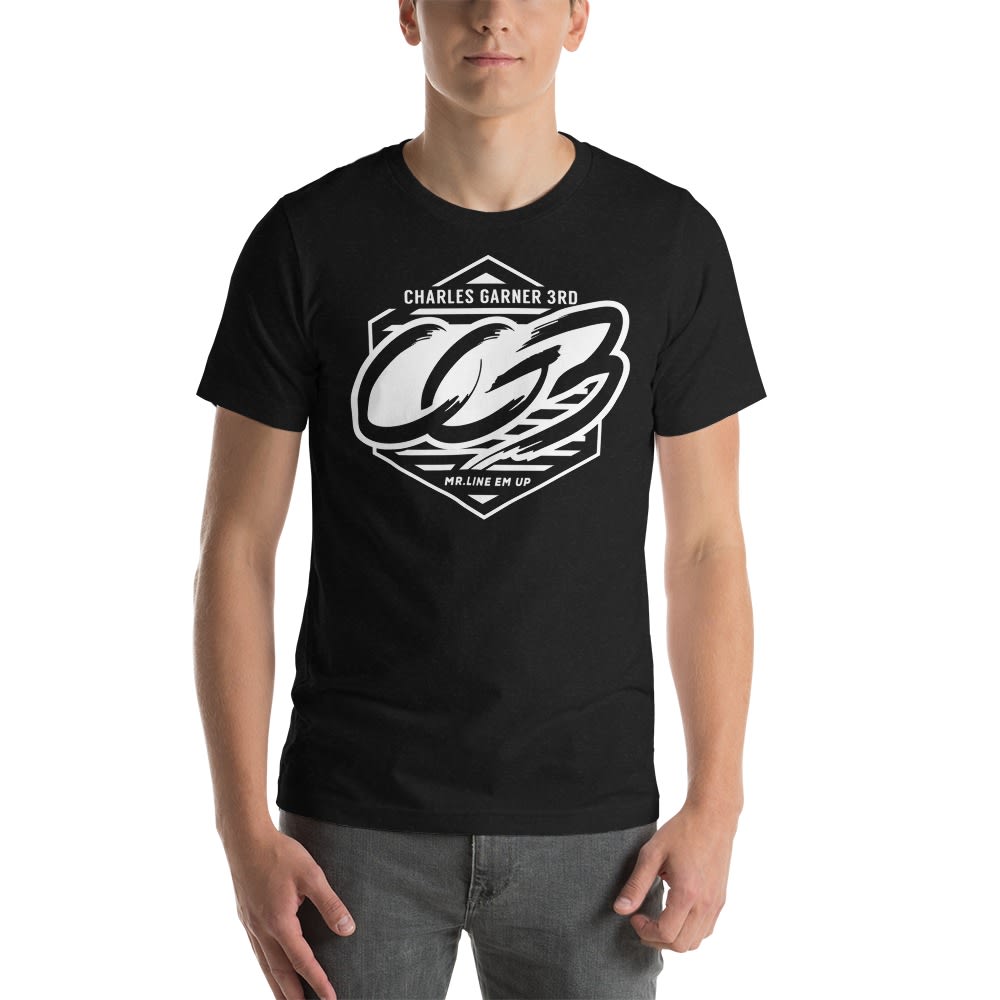 MR.LINE EM UP by Charles Garner T-Shirt, White Logo