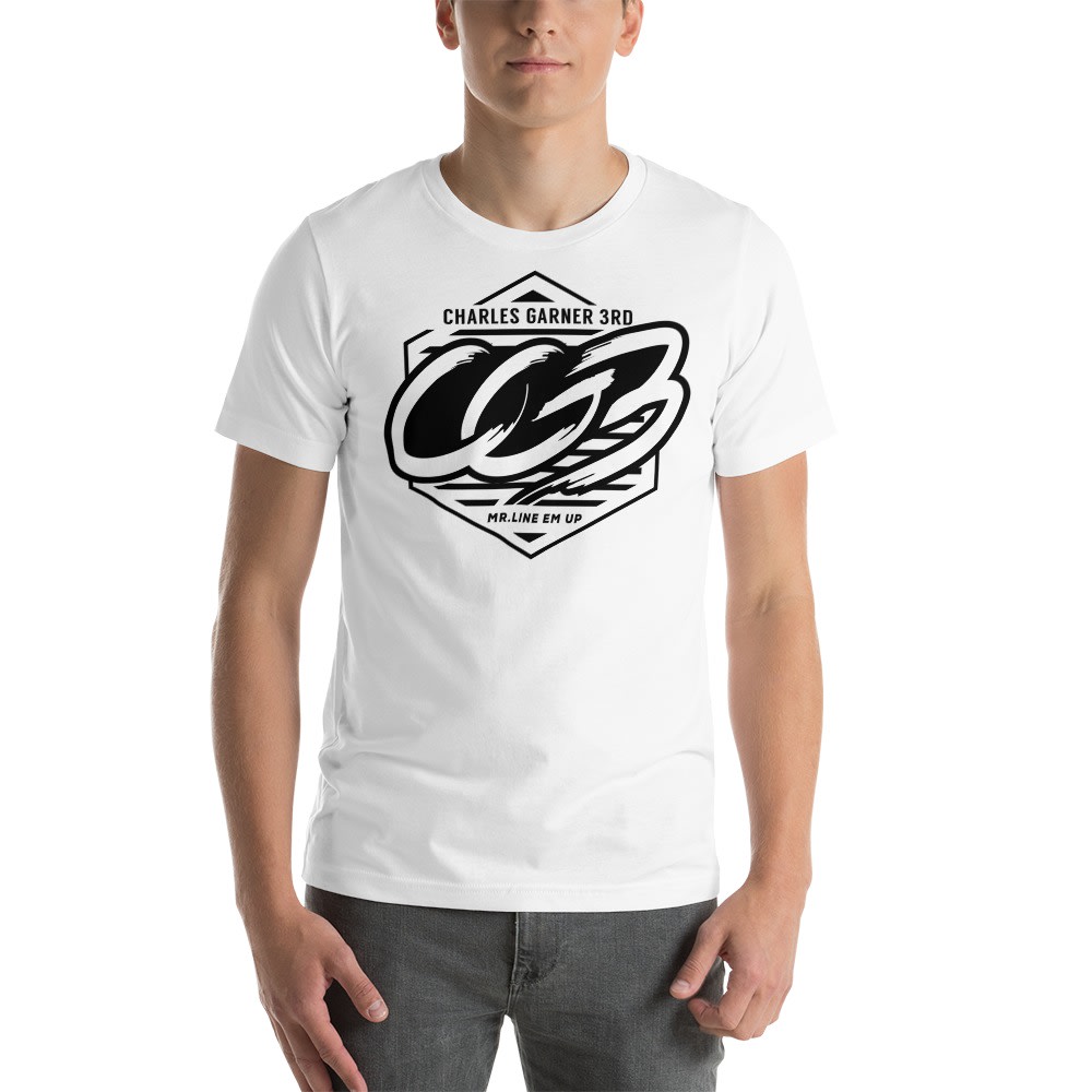 MR.LINE EM UP by Charles Garner T-Shirt, Black Logo