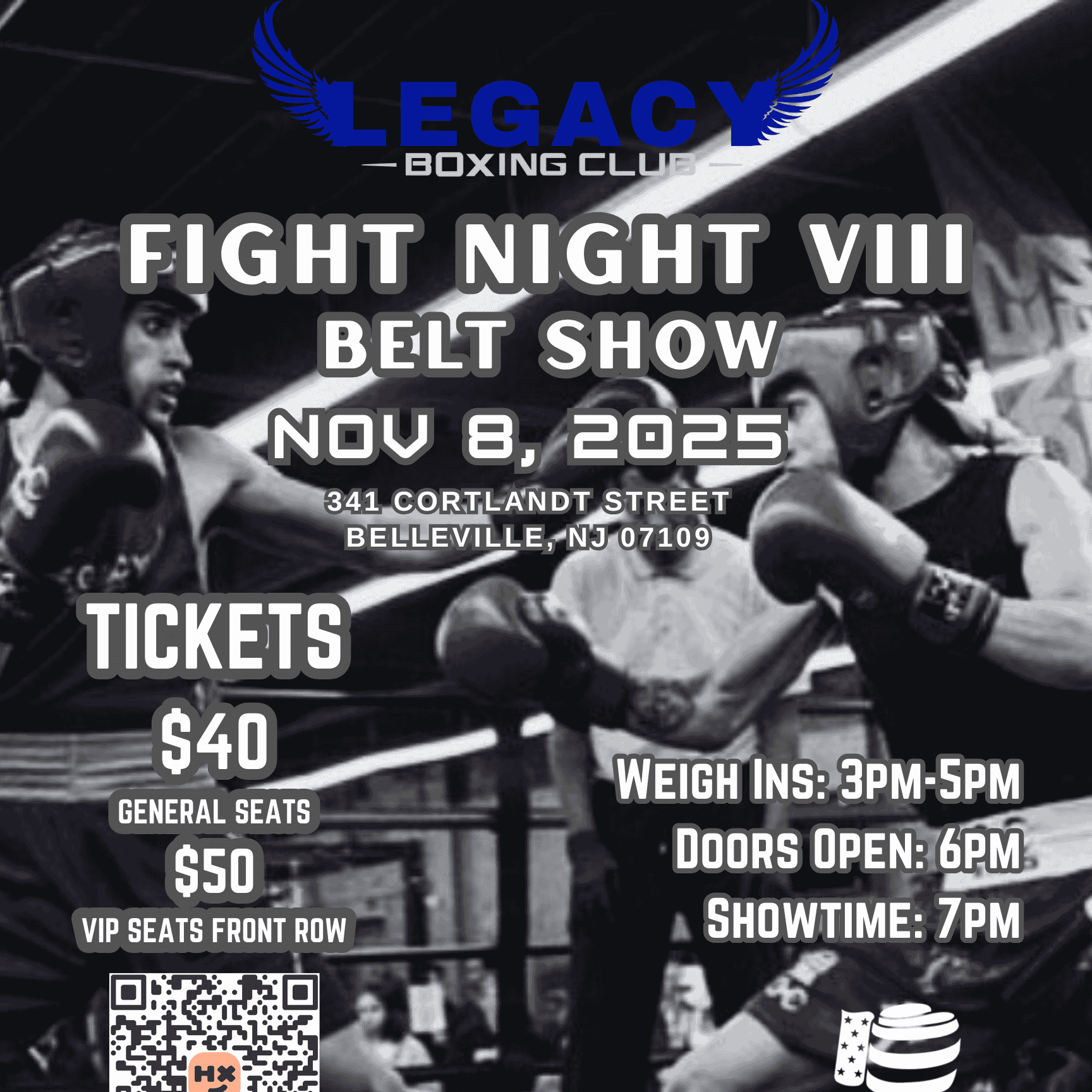 Fight Night VIII Sponsored by Legacy Boxing Club