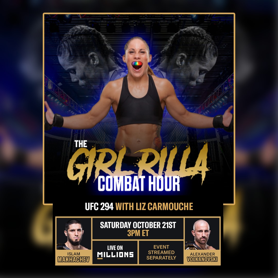 Liz Carmouche. UFC WatchParty. Fight streamed separately. October 21st, 2023, Only on MILLIONS.co