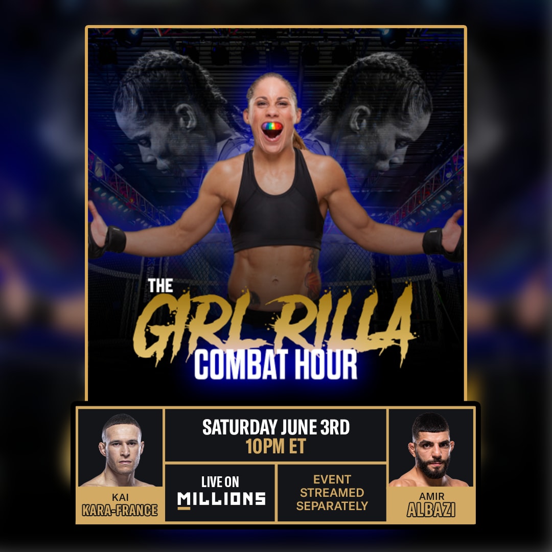 Liz Carmouche. UFC WatchParty. Fight streamed separately. June 3rd, 2023, Only on MILLIONS.co