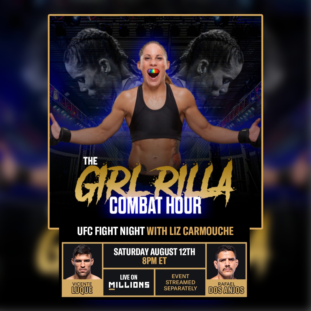 Liz Carmouche. UFC WatchParty. Fight streamed separately. August 12th, 2023, Only on MILLIONS.co