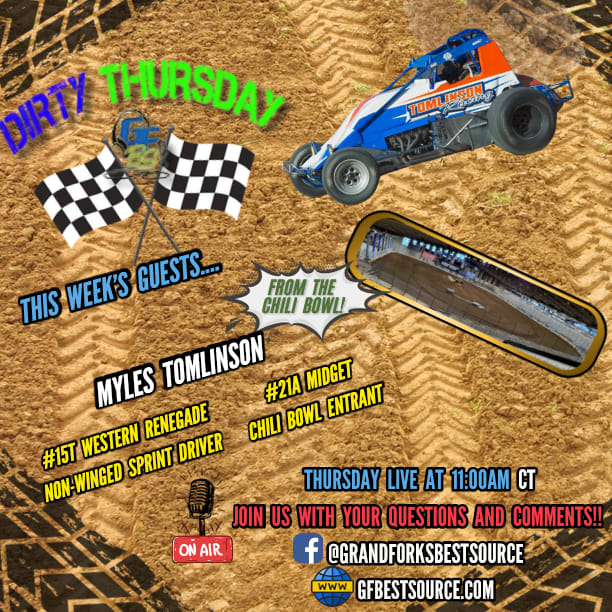 Dirty Thursday - with Non-Winged Sprint Driver #15T & Chili Bowl Midget Entrant #21A, Myles Tomlinson
