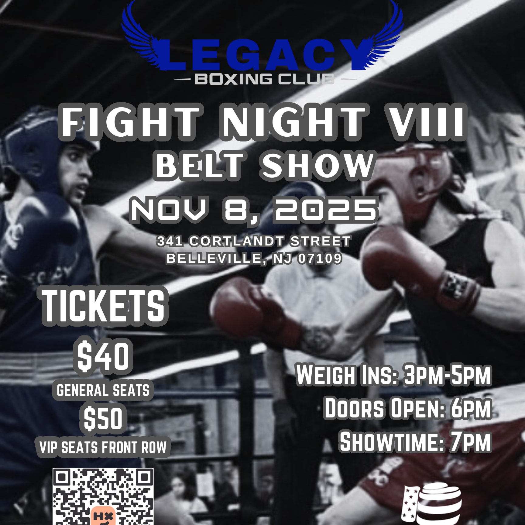Fight Night VIII Sponsored by Legacy Boxing Club